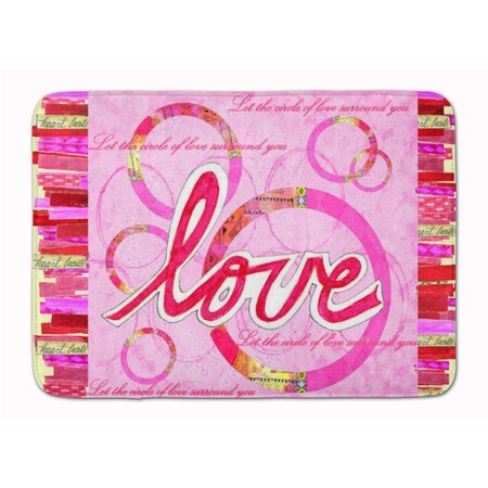 Carolines Treasures Love is a Circle Valentines Day Machine Washable Memory Foam Mat PJC1115RUG